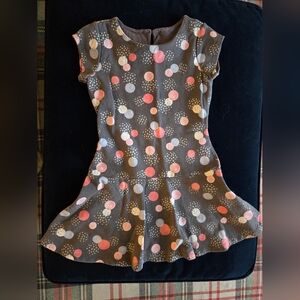 Polka Dot Kids Dress - Gray and Pink